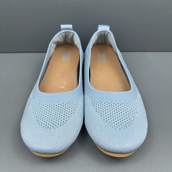 FitFlop Shoes Womens Size 9 Blue Allegro Airknit Ballet Flats slip On - Picture 1 of 10